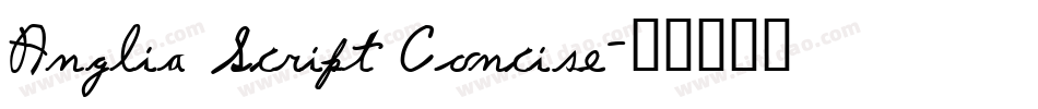 Anglia Script Concise字体转换